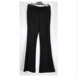 Prabal Gurung Flat Front Flare Leg Crepe Pants, Black, Womens Size 2